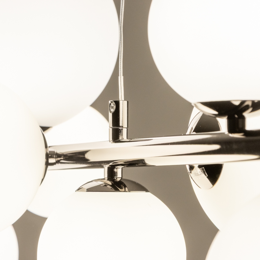 Brilagi - Suspension LED sur câble MILLA 10xG9/3W/230V noir chromé/blanc