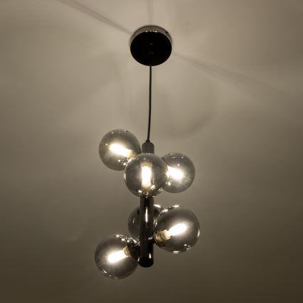 Brilagi - Suspension LED sur câble MILLA 6xG9/3W/230V chrome noir/fumé