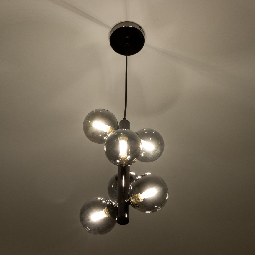 Brilagi - Suspension LED sur câble MILLA 6xG9/3W/230V chrome noir/fumé
