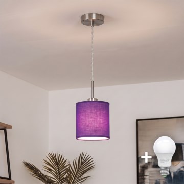 Brilagi - Suspension LED sur câble NUBILA 1x E27/60W/230V Ø 14 cm violet