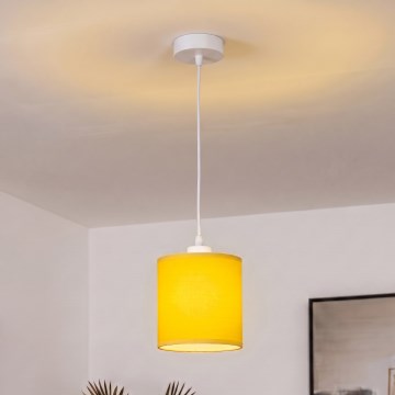 BRILAGI - Suspension LED sur câble NUBILA 1xE27/60W/230V Ø 14 cm blanc/jaune