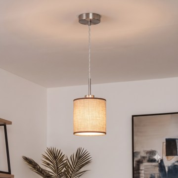 Brilagi - suspension LED sur câble NUBILA 1xE27/60W/230V Ø 14 cm marron