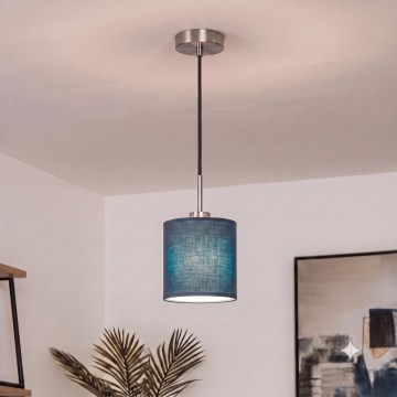 Brilagi - Suspension LED sur câble NUBILA 1xE27/60W/230V Ø 14 cm noir/bleu foncé