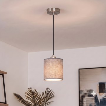 Brilagi - Suspension LED sur câble NUBILA 1xE27/60W/230V Ø 14 cm noir/gris