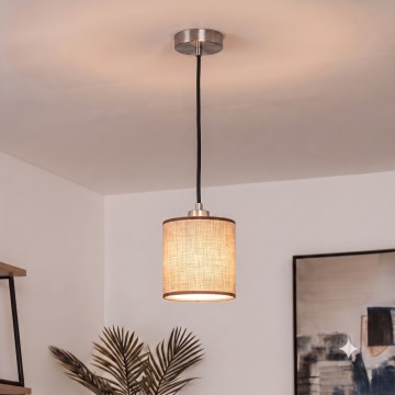 Brilagi - Suspension LED sur câble NUBILA 1xE27/60W/230V Ø 14 cm noir/marron
