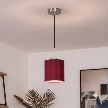 Brilagi - Suspension LED sur câble NUBILA 1xE27/60W/230V Ø 14 cm noir/rouge pompéien