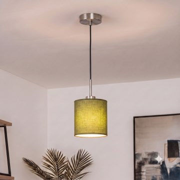 Brilagi - Suspension LED sur câble NUBILA 1xE27/60W/230V Ø 14 cm noir/vert