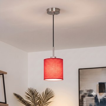 Brilagi - Suspension LED sur câble NUBILA 1xE27/60W/230V Ø 14 cm noire/rouge