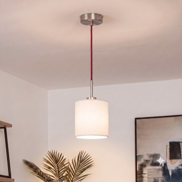 Brilagi - Suspension LED sur câble NUBILA 1xE27/60W/230V Ø 14 cm rouge/blanc