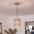 Brilagi - Suspension LED sur câble NUBILA 1xE27/60W/230V Ø 14 cm rouge/gris