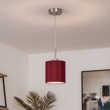 Brilagi - Suspension LED sur câble NUBILA 1xE27/60W/230V Ø 14 cm rouge pompéien