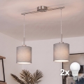 Brilagi - Suspension LED sur câble NUBILA 2xE27/60W/230V, gris clair