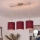 Brilagi - Suspension LED sur câble NUBILA 3x E27/60W/230V rouge pompéien