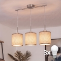 Brilagi - Suspension LED sur câble NUBILA 3xE27/60W/230V marron