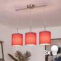 Brilagi - Suspension LED sur câble NUBILA 3xE27/60W/230V rouge