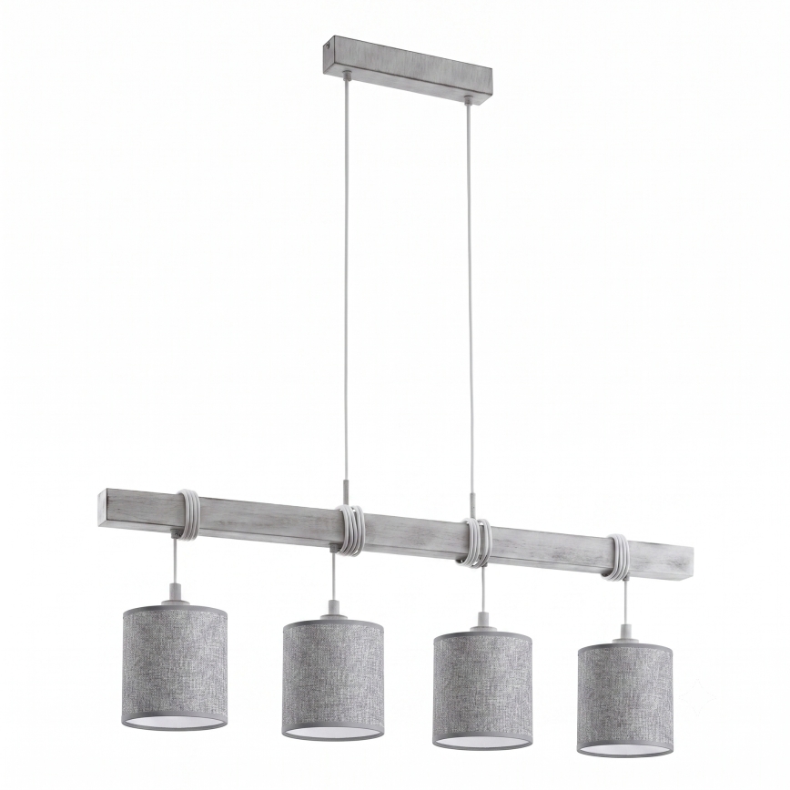 Brilagi - Suspension LED sur câble NUBILA 4xE27/60W/230V gris