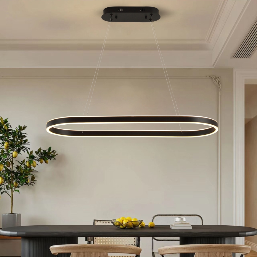 Brilagi - Suspension LED sur câble PONDIE LED/43W/230V 80x30 cm noire