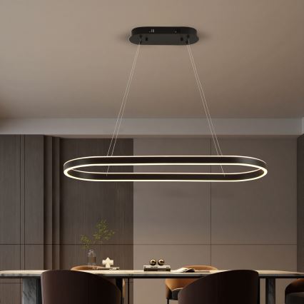 Brilagi - Suspension LED sur câble PONDIE LED/43W/230V 80x30 cm noire