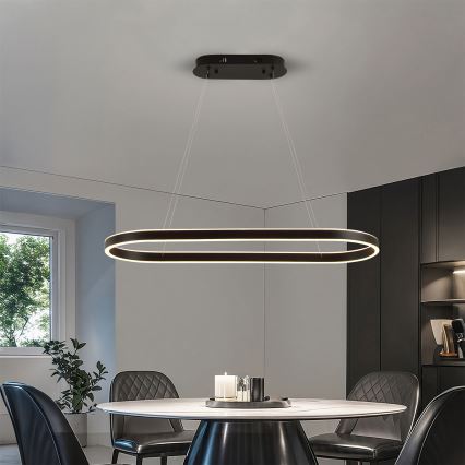 Brilagi - Suspension LED sur câble PONDIE LED/43W/230V 80x30 cm noire