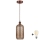 Brilagi - Suspension LED sur câble RETRO GLASS, 1 x E27/60W/230V, Ø 14 cm, finition cuivrée / verre brun fumé