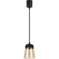 Brilagi - suspension LED sur câble RETRO GLASS 1xE27/60W/230V diamètre 15,5 cm noir/beige fumé