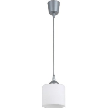 Brilagi - Suspension LED sur câble RETRO GLASS 1xE27/60W/230V Ø 10 cm argenté/blanc