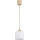 Brilagi - Suspension LED sur câble RETRO GLASS 1xE27/60W/230V Ø 10 cm beige/blanc