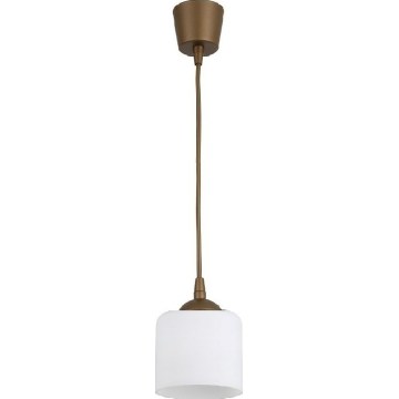Brilagi - Suspension LED sur câble RETRO GLASS 1xE27/60W/230V Ø 10 cm brun/blanc