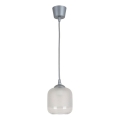 Brilagi - Suspension LED sur câble RETRO GLASS 1xE27/60W/230V Ø 14 cm argenté/blanc