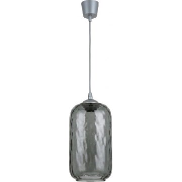 Brilagi - Suspension LED sur câble RETRO GLASS 1xE27/60W/230V Ø 14 cm argenté / gris fumé