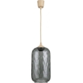 Brilagi - Suspension LED sur câble RETRO GLASS 1xE27/60W/230V Ø 14 cm beige/gris fumé
