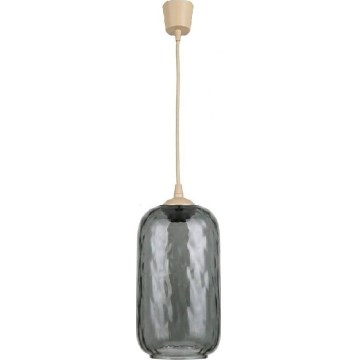 Brilagi - Suspension LED sur câble RETRO GLASS 1xE27/60W/230V Ø 14 cm beige/gris fumé