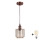 Brilagi - Suspension LED sur câble RETRO GLASS 1xE27/60W/230V Ø 14 cm cuivré/beige fumé