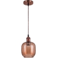 Brilagi - Suspension LED sur câble RETRO GLASS 1xE27/60W/230V Ø 14 cm cuivré/brun fumé