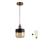 Brilagi - Suspension LED sur câble RETRO GLASS 1xE27/60W/230V Ø 14 cm cuivré/verre beige fumé/noir