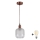 Brilagi - Suspension LED sur câble RETRO GLASS 1xE27/60W/230V Ø 14 cm cuivrée/blanche