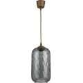 Brilagi - Suspension LED sur câble RETRO GLASS 1xE27/60W/230V Ø 14 cm marron/gris fumé