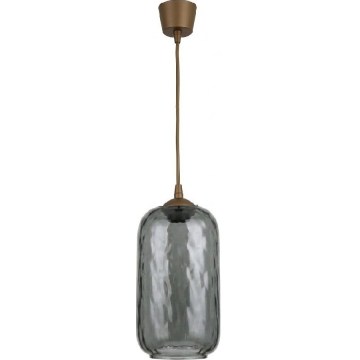 Brilagi - Suspension LED sur câble RETRO GLASS 1xE27/60W/230V Ø 14 cm marron/gris fumé