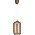 Brilagi - Suspension LED sur câble RETRO GLASS 1xE27/60W/230V Ø 14 cm marron//marron fumé