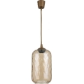 Brilagi - Suspension LED sur câble RETRO GLASS 1xE27/60W/230V Ø 14 cm marron/marron fumé