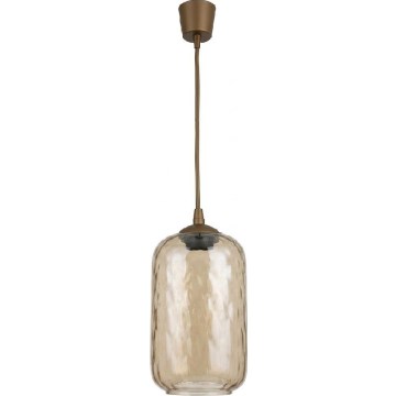 Brilagi - Suspension LED sur câble RETRO GLASS 1xE27/60W/230V Ø 14 cm marron/marron fumé