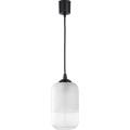 Brilagi - suspension LED sur câble RETRO GLASS 1xE27/60W/230V Ø 14 cm noir/blanc