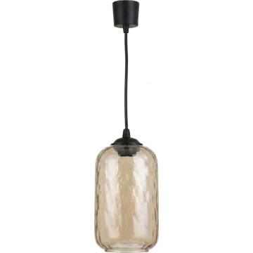 Brilagi - Suspension LED sur câble RETRO GLASS 1xE27/60W/230V Ø 14 cm noir / brun fumé