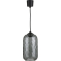Brilagi - Suspension LED sur câble RETRO GLASS 1xE27/60W/230V Ø 14 cm noir/gris fumé