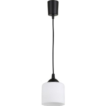 Brilagi - Suspension LED sur câble RETRO GLASS 1xE27/60W/230V Ø 14 cm noire/blanche