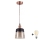 Brilagi - Suspension LED sur câble RETRO GLASS 1xE27/60W/230V Ø 15,5 cm cuivré/beige fumé/noir