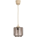 Brilagi - Suspension LED sur câble RETRO GLASS 1xE27/60W/230V Ø 15 cm beige / beige fumé