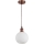 Brilagi - Suspension LED sur câble RETRO GLASS 1xE27/60W/230V Ø 15 cm cuivré/blanc