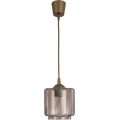 Brilagi - Suspension LED sur câble RETRO GLASS 1xE27/60W/230V Ø 15 cm marron / beige fumé