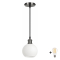 BRILAGI - Suspension LED sur câble RETRO GLASS 1xE27/60W/230V Ø 15 cm noir/blanc